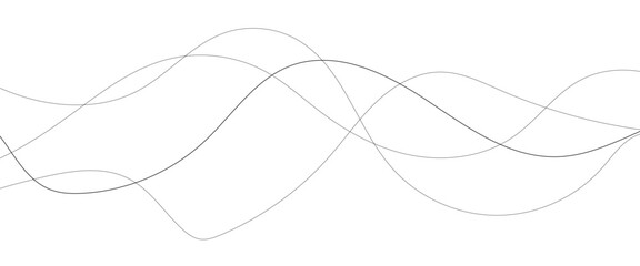Abstract wavy black and white curved lines.