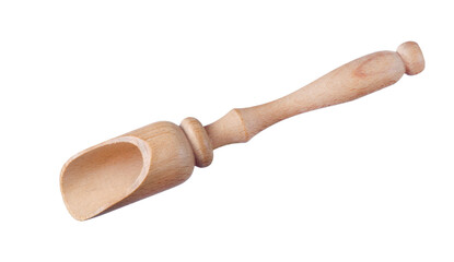 wooden kitchen scoop isolated on transparent background