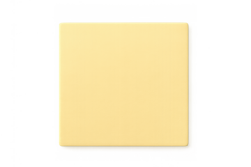 Butter pat block, yellow square dairy product, top view for cooking ingredient and breakfast