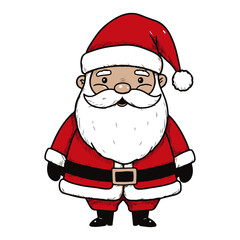 Classic Santa Claus Standing – Vintage Cartoon Father Christmas Character Illustration