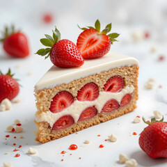 cake with strawberries