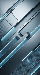 Obraz premium Futuristic Corporate Background with Metallic Texture and Blue Lights