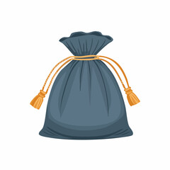 Fabric pouch with drawstring