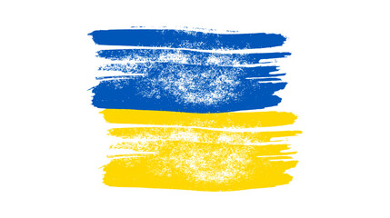 Obraz premium Ukrainian national flag in grunge style