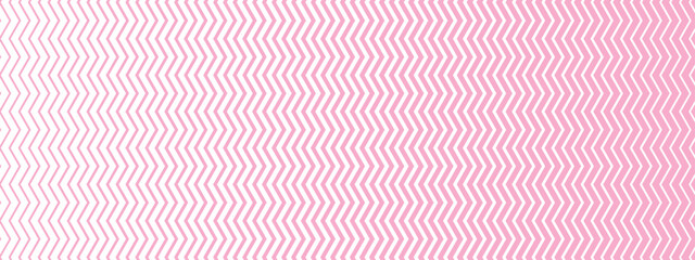 Gradient zigzag pattern with line thickness fade. Abstract white and pink background. Vector illustration