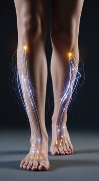 Restless leg syndrome: limb agitation, neural dysfunction, nocturnal distress, muscle spasm, circulatory problem, body unease, motor compulsion, vascular concern, chronic ailment, sensory irritation,