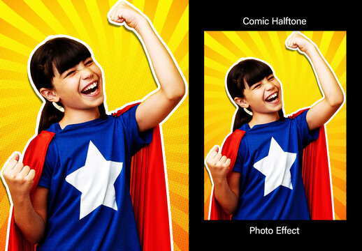 Comic Halftone Photo Effect