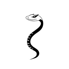 Fototapeta premium Mamba. Mamba simple black and white line art vector logo