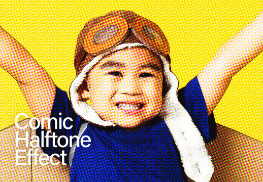 Comic Halftone Photo Effect