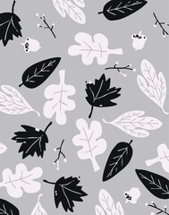 Seamless pattern, hand drawn outline pink Peony flowers on white background