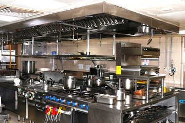 commercial hotel or restaurant kitchen design and equipment functional setup