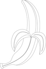 Banana line icon,healthy fruit.vector illustration