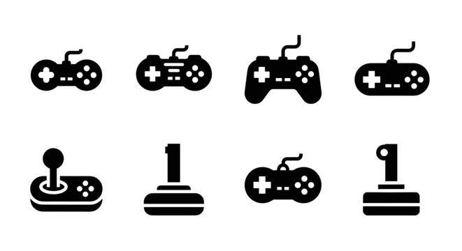 Retro and modern game controllers collection for digital entertainment and gaming nostalgia