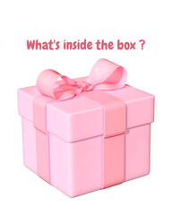 pink gift box with ribbon