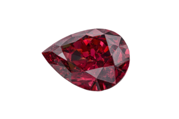 A red diamond with a diamond cut
