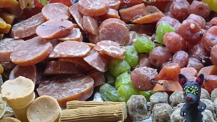 A variety of typical and traditional sweets from Toluca, State of Mexico