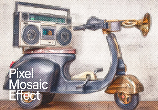 Pixel Mosaic Photo Effect