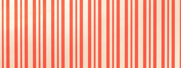 Obraz premium Striped wrapping paper background with vertical red and beige lines pattern on holiday decorative backdrop