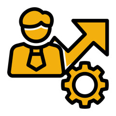 Competency Advancement Enhancement icon from the Personal Growth icon collection (Glyph Color Lineal Style)