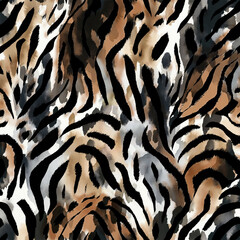Mixed zebra and leopard texture.