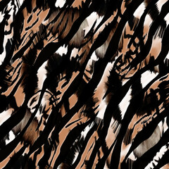 Mixed zebra and leopard texture.