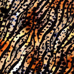 Mixed zebra and leopard texture.