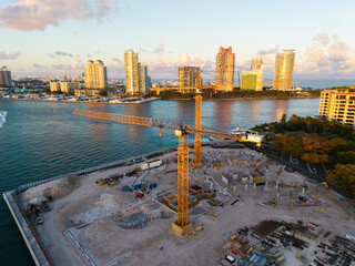 Construction site from top. Structural design engineering. Structure engineering at building site....