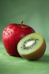 Bright fruits presenting healthy refreshment, nutrient food concept