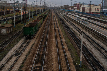 railway tracks in the distance