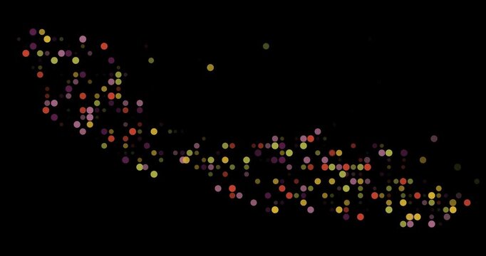 Abstract Dots Converging to Create Curacao Map Shape