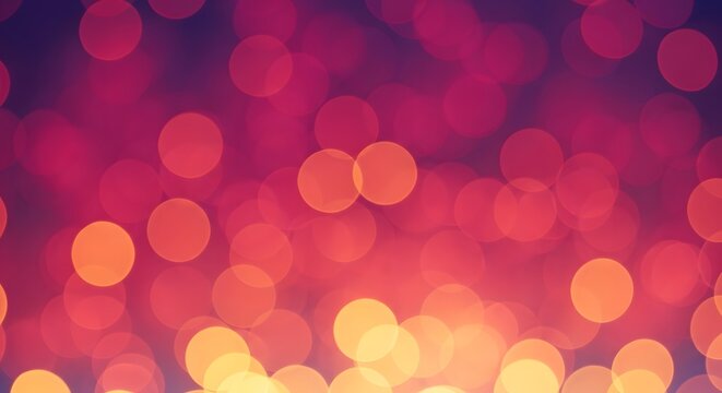 Abstract background of warm-toned bokeh lights creating a festive and dreamy atmosphere. - Powered by Adobe