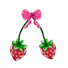 Strawberry and Bow, so cute