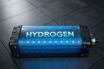 hydrogen battery concept-hydrogen fuel cell technology illustration art,vector art 