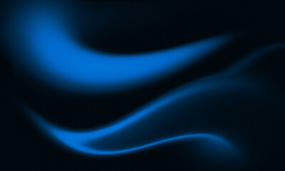 Abstract flowing blue smoke or light trails against a dark background with a soft glow