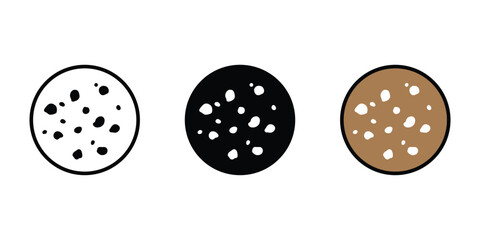 Biscuit Icon Collection Flat Design Vector