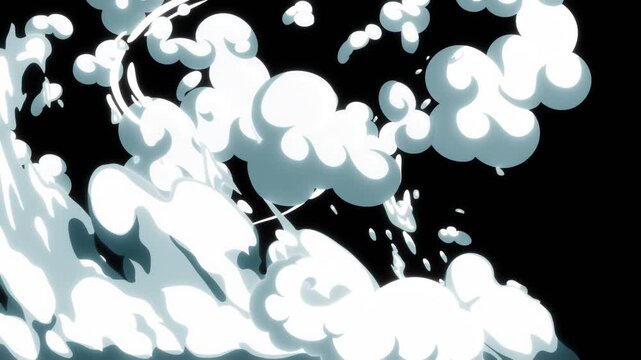 2D smoke cloud transition collection with alpha channel