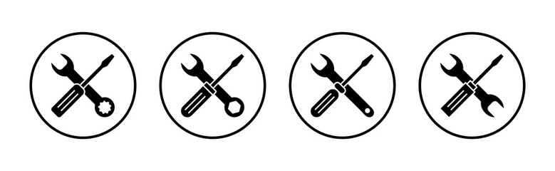 Repair tools icon vector. tool sign and symbol. setting icon. Wrench and screwdriver. Service