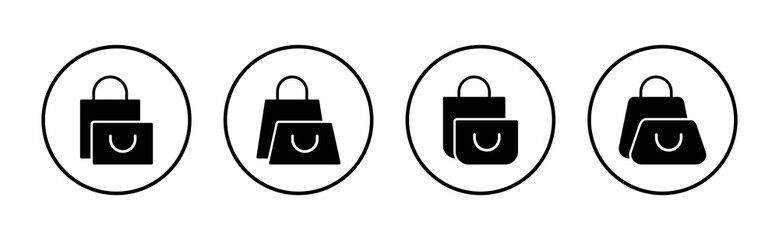 Shopping bag icon vector. shopping sign and symbol