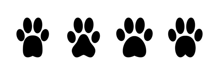 Paw icon vector illustration. paw print sign and symbol. dog or cat paw © OLIVEIA