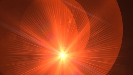 Golden sun flare.bright warm glow lens.abstract design	