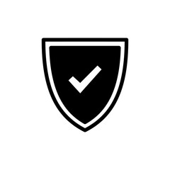 Shield check mark icon vector for web and mobile app. Protection approve sign. Insurance icon