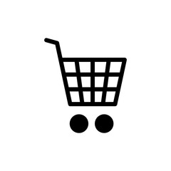 Shopping icon vector for web and mobile app. Shopping cart sign and symbol. Trolley icon