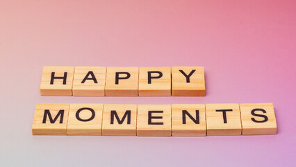 Crafting joyful memories with wooden letter tiles in soft pastel colors