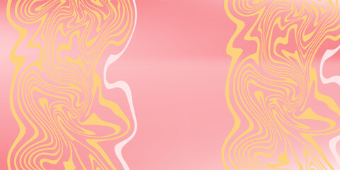 Pink and gold watercolor background on white Use it as a background for weddings and other events.