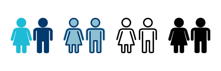 Man and woman icon vector isolated on white background. male and female symbol