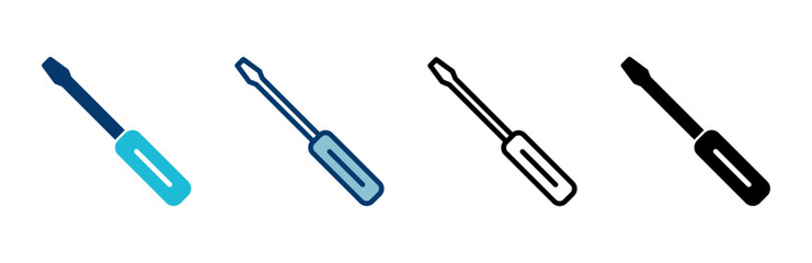 Screwdriver icon vector isolated on white background. Screwdriver vector icon