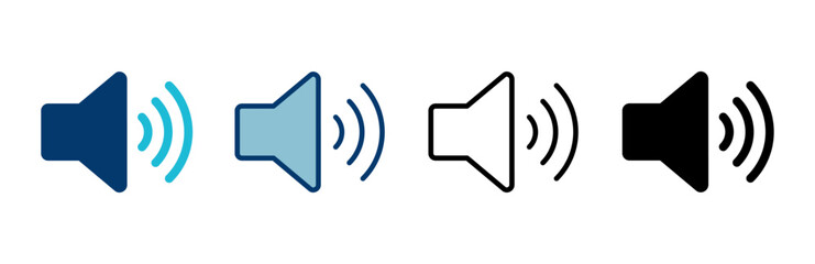 Speaker icon vector isolated on white background. Volume icon. Loudspeaker icon vector. Audio. Sound