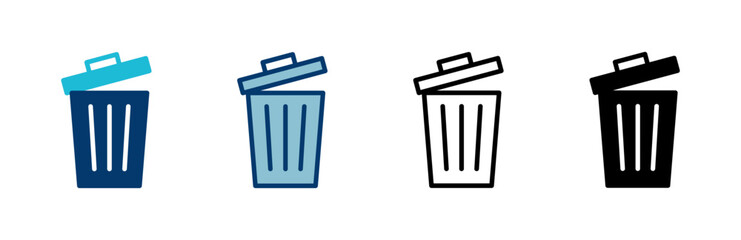 Trash icon vector isolated on white background. trash can icon. Delete icon vector