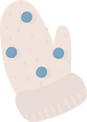 Polka Dot Winter Mitten