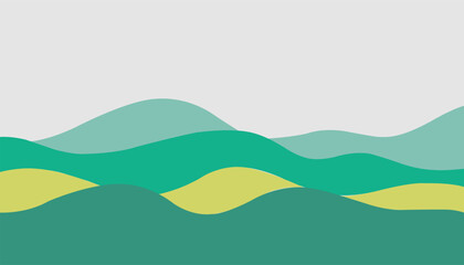 Obraz premium Ocean wave layers, minimal abstract background, vector design illustration concept with soft color combination